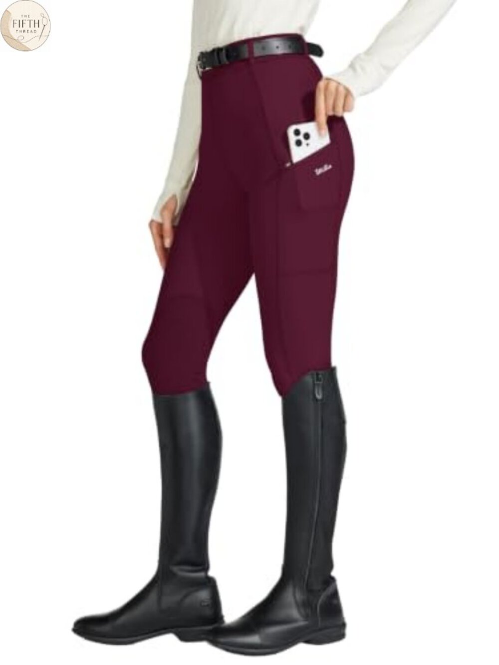 Women's Horse Riding Pants Equestrian Knee Patch Breeches Stretchy Fitted